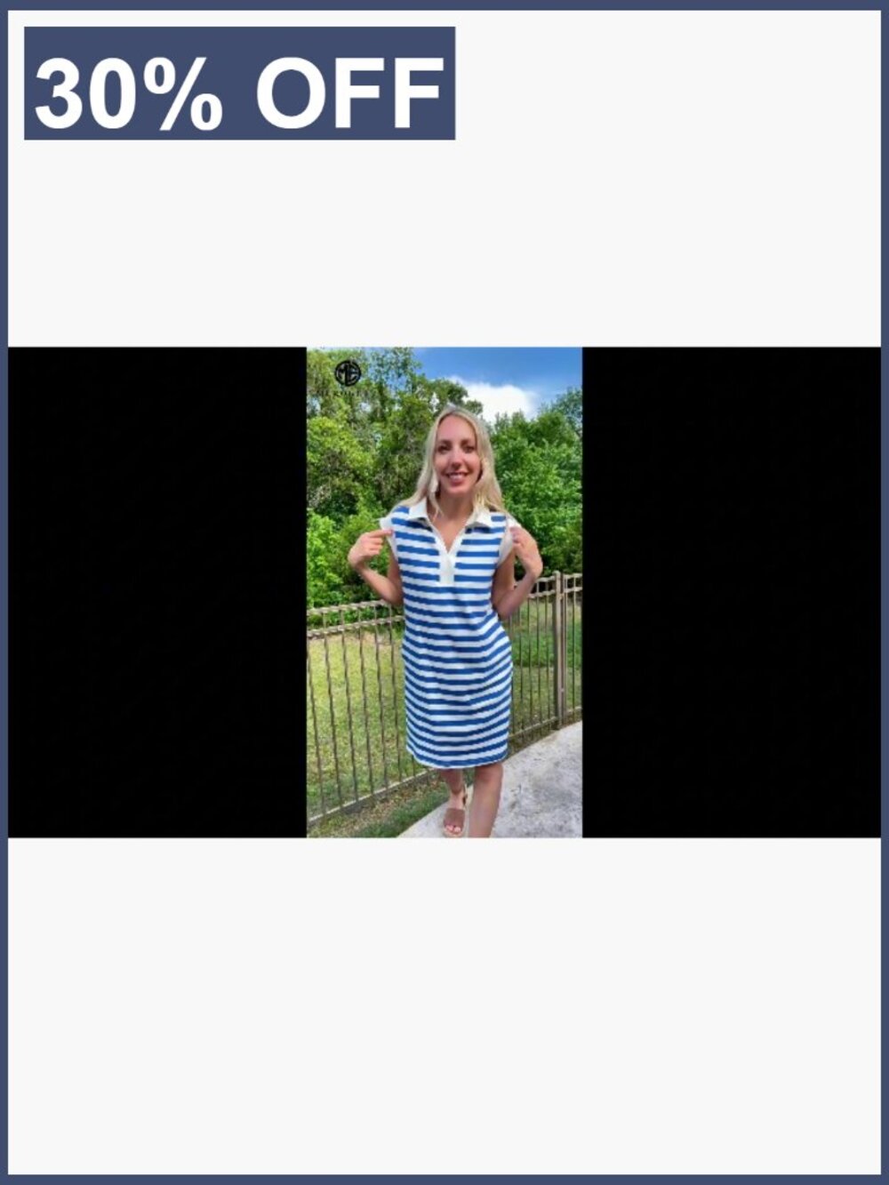 Casual Short Sleeve Mini Dress with Pockets - Picture 7 of 7